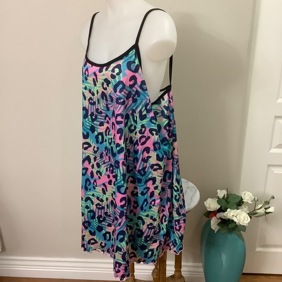 NEW~SHEIN Pretty Leopard Print Nightie fits 1X - 46 bust - Picture 2 of 6